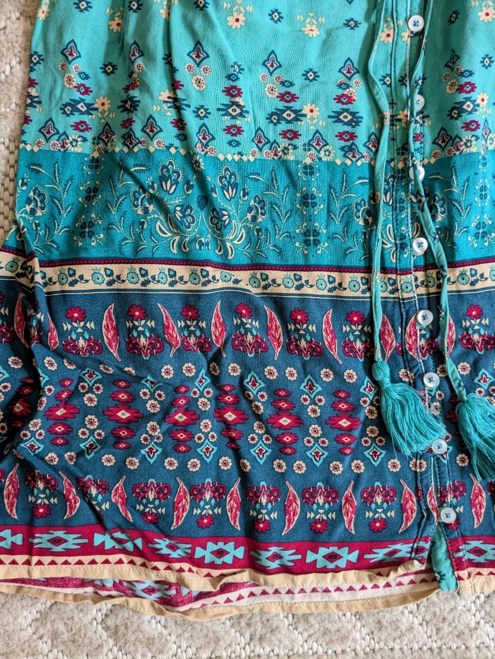 Hollister Boho Sundress in Teal - Picture 4 of 5
